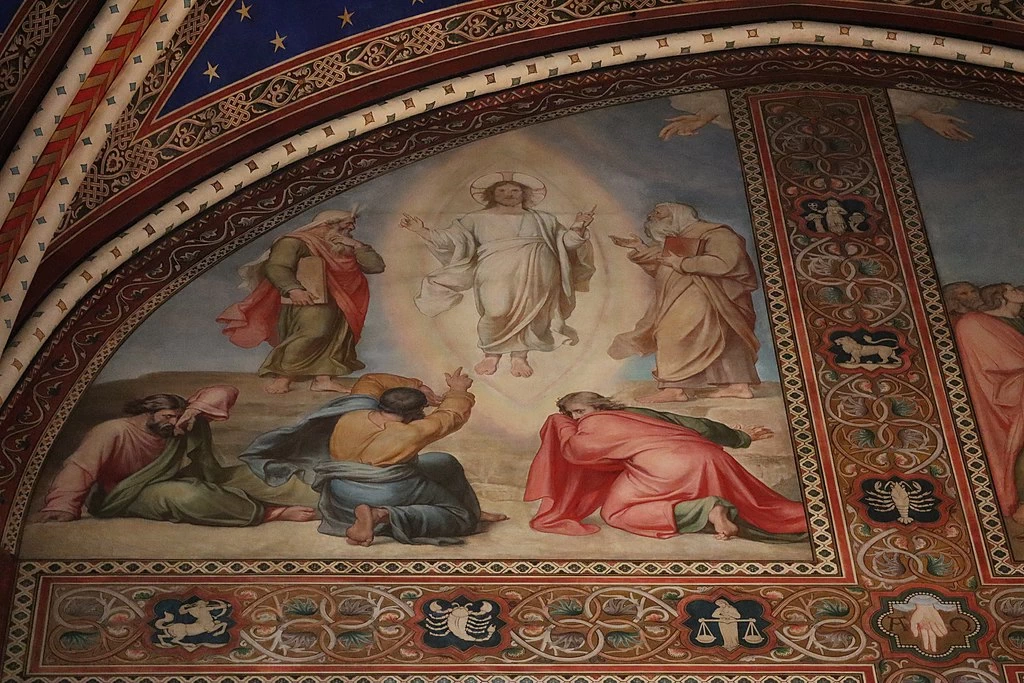 Hippolyte Flandrin - Murales dell'Abbazia di Saint, Germain, des, Prés, La trasfigurazione